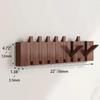 [Wall-Mounted Coat Rack] 1pc Natural Wood Wall-Mounted Coat Rack with Hooks -Piano-Shaped Accordion Design,Walnut Finish,Space-Saving Vertical Storage