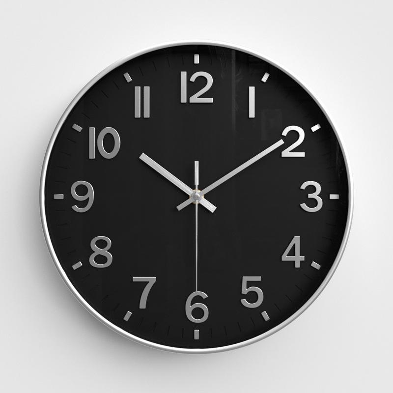 Living Room Wall Clock Modern Simple Home Clock Bedroom Silent Wall Clock Round Quartz Clock 12 Inches 30CM