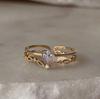 New Cute Colorful Zircon Flower Ring For Women Girl Fashion Vintage Zircon Adjustable Rings Jewelry Gift