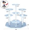 Ladder Acrylic Display Stand for Funko Figures,Cosmetics,Cupcake Perfume,Doll;Display Riser Rack Shelf for Decoration Organizer