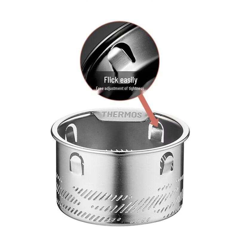 THERMOS 300ml Double-Layer Tea Infuser Glass Mug