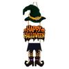 Happy Halloween Welcome Sign Witch Legs Hat Hanging Wooden Wall Decor Rustic Front Door Hanger for Porch Wall Indoor Outdoor Decor