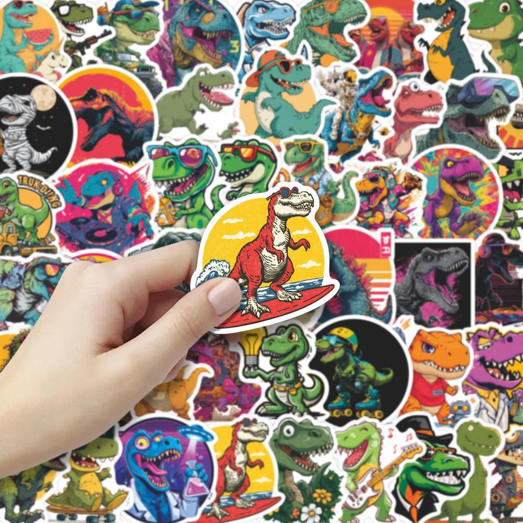 50 Divertenti Adesivi a Tema Dinosauri: Graffiti Creativi, alla Moda, Cool per Agende e Decorazione