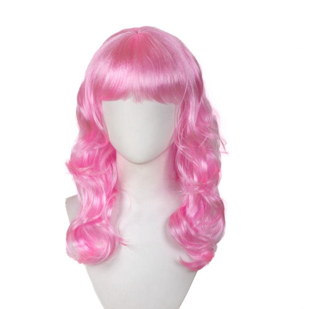 Cosplay Long Curly Wave Wig Synthetic Women Layered Wigs Nightclub Bar
