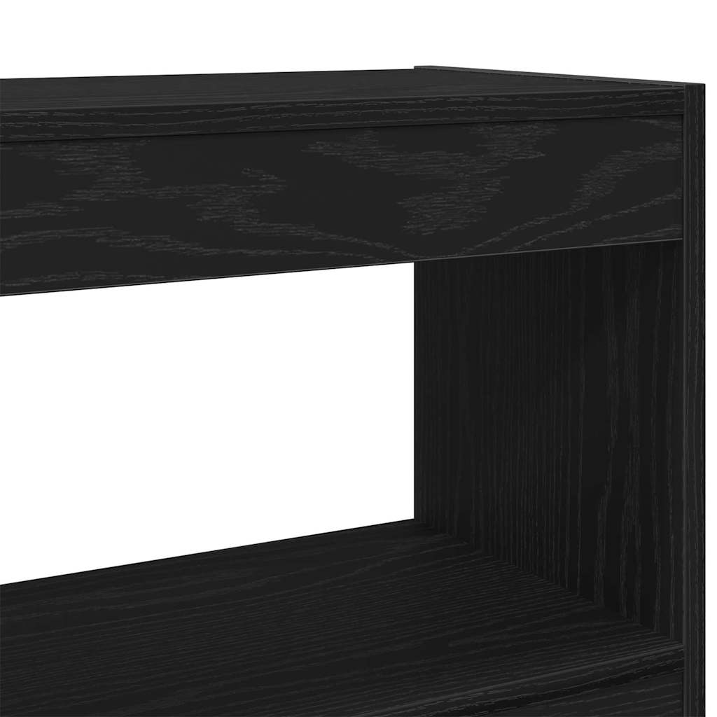 Bookshelf Black Oak Look 100 x 30 x 103 cm