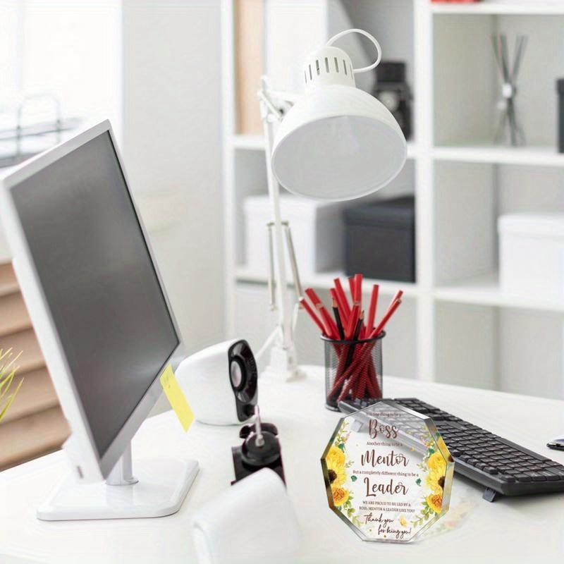 Sunflower Boss Lady Sign - 4x4 Inch Motivational Gift with Photography Utility