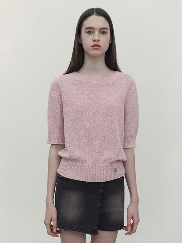 KIRSH Collection Half Sleeve Crop Knit [Pink]