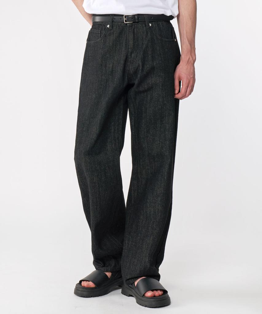 UNTAPPED STUDIO [2Pack] Bio-Washed Wide Denim Pants 6 Colors (B Type)