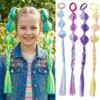 2pcs Synthetic Stage Painted Hair Ties Colorful Girls Wig Hairbands Daily