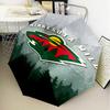 Minnesota-Wild Hockey Team Umbrella Folding Umbrella, Automatic Umbrella 8-Frame for Travel, Camping Use Gift for Halloween Christmas