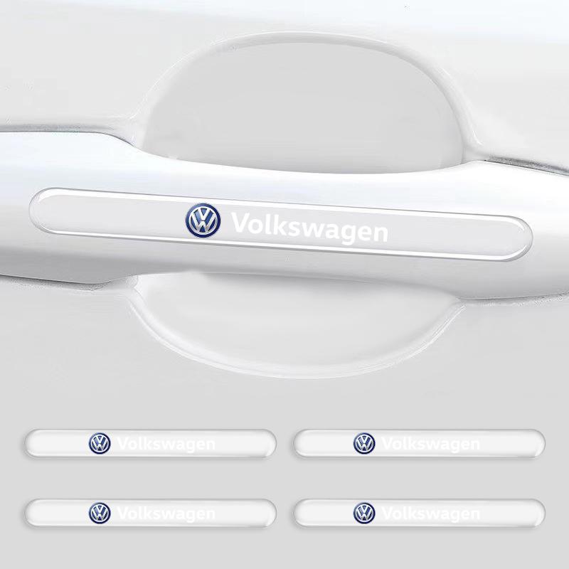 

4 шт. Прозрачный протектор от столкновений для двери автомобиля, наклейка-полоса на бампер для Volkswagen CC Golf 4 6 7 GTI Tiguan Passat B5 B6 B7 Jetta MK5 MK6 Polo