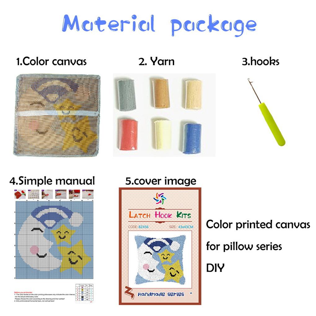 Home Office Hotel Pillowcase Couch Crossstitch Pillow Cover Ornament DIY Crocheting Crafting Handicraft Accessories