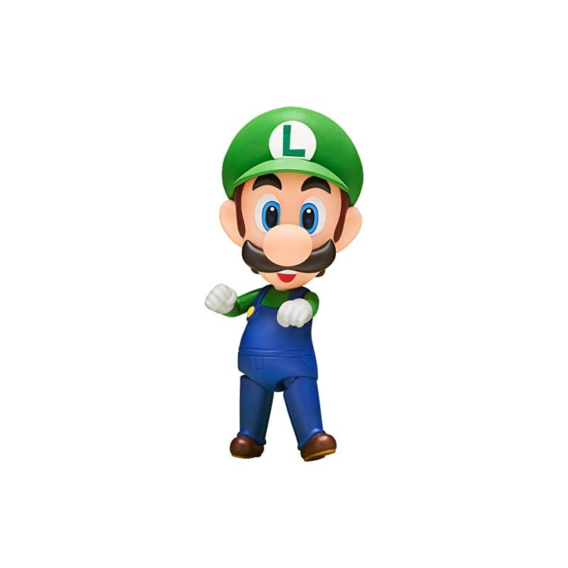 Good Smile Company Nendoroid Super Mario Luigi Non-scale Plastic Painted Movable Figure (Second Re-release)