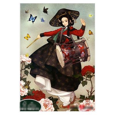 Puzzle Life Wood Flower Woman 2 1000 Piece Picture Puzzle, Korean Popular Puzzles
