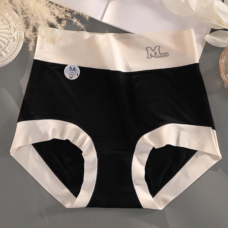 Big Size Female Spring and Summer High Waist Without A Scratch Wrapped Hip Antibacterial Briefs