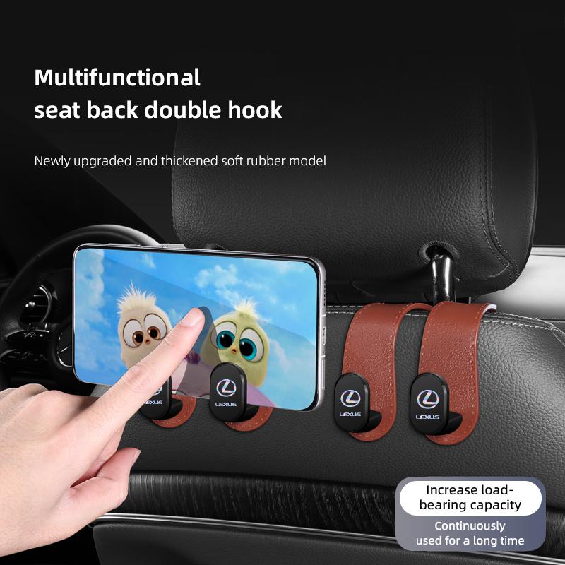 Car Headrest Hook Rear Seat Hanging Dual Hook Storage Accessories For Lexus RX300 NX RX GX460 GX RX450h IS250 RX350 LX570 LX600
