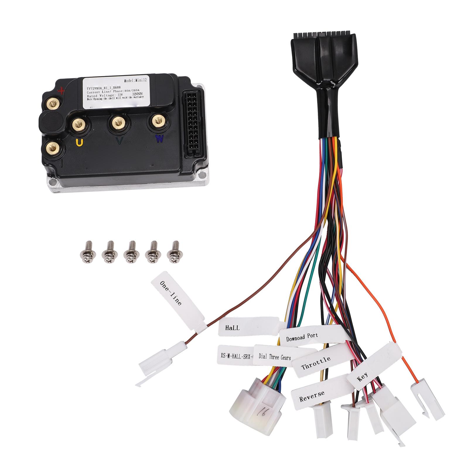 Tomtop Jms Electric Motorcycle Motor Controller 72V 80A 260A Mini Brushless Dc Motor Controller For Electric Scooter