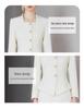 Off-White Square Neck Women's Professional Slimming Suit – Spring/Autumn Formal CEO Workwear