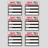 Oil Change Stickers, Static Cling Decals 120pcs 2x2 Inches Oil Change Reminder Clear Sticker for Windshield, No Residue Clear Next Service Due Labels
