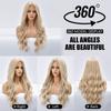 Blonde Body Wave Synthetic Wigs For Women Long Wave White Lolita Cosplay Party Natural Heat Resistant Hair Pelucas De Mujer