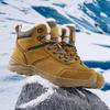 Herrenschuhe Baumwollschuhe High Top Plus Samt Warm Gelbe Stiefel Schneestiefel Wasserdicht Rutschfest Freizeitschuhe Outdoor Arbeitsschuhe