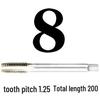 Extended Shank Fine Thread Tap for Hand and Machine Use, Non-standard Sizes M4-M24