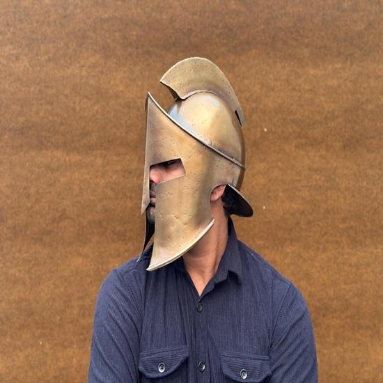 Medieval Spartan Greek Helmet Wearable Knight 300 Spartan Costume Helmet, Perfect Halloween Gift for Him