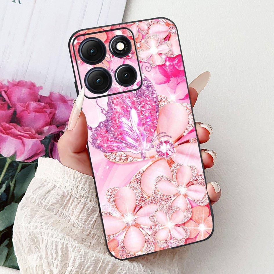 For Motorola Moto G86 Power 5G Case New Fashion Flower Bamboo Cat Cartoon Soft Silicone Back Cover For Moto G86 Power 2025 Coque