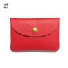 Top Grain Leather Snap Closure Coin Purse & ID Holder, Mini Lychee Pattern Card Holder for Men & Women