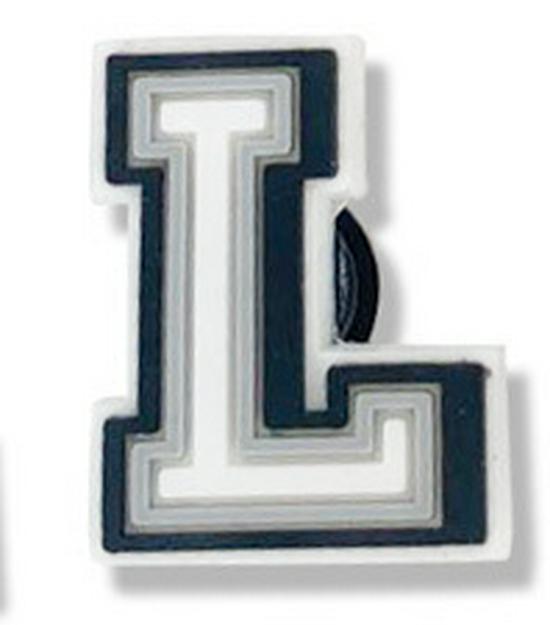 Black & White Letter Series PVC Clog Shoe Charms - Soft Rubber Shoe Flowers & Accessories