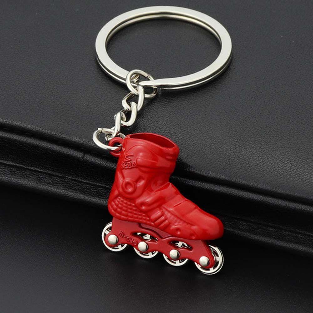 Bag Holder Car Key Ring Skate Keyring Skating Pendant Key Chain Single Row Skating Skate Key Chain