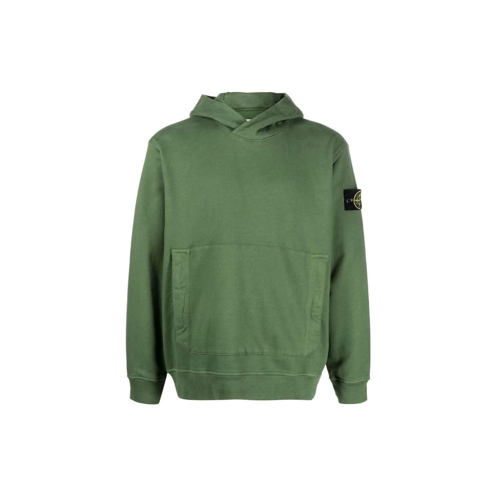 

Stone Island Front Pocket Hooded Sweatshirt With Patch Men sweatshirt Olive-Green 771561820-V0058 XXL