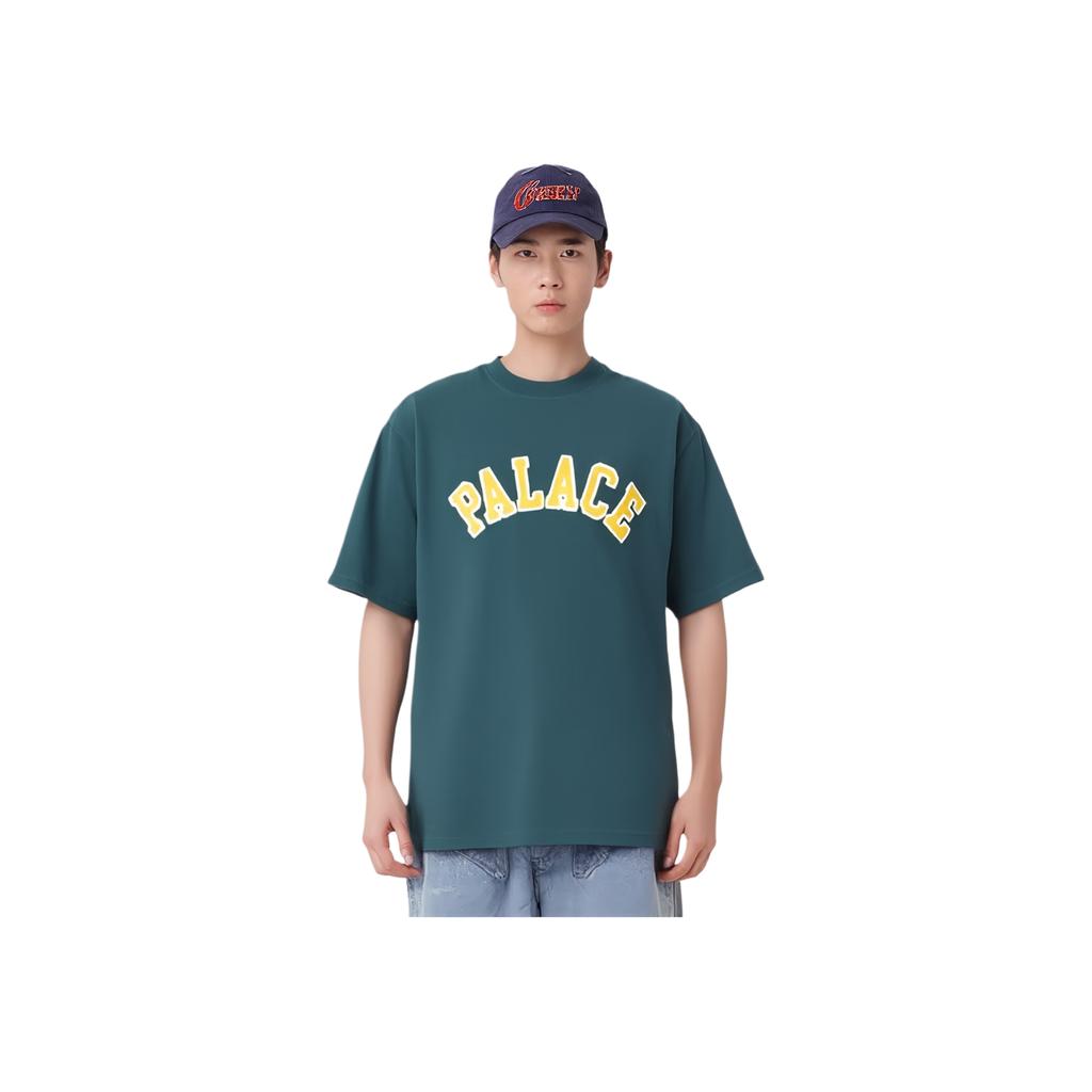 Palace Ss23 Spring Collection Logo Print Short Sleeve T-Shirt Unisex Tops Gray-Green PLC23034