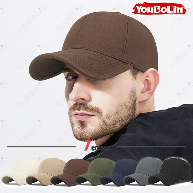 Yto Household Items Men's Style Cotton Wide-Brim Stiff Top Baseball Cap Outdoor Use Casual Sportss Sun Protection Duckbill Cap High Quality Minimalist Cm