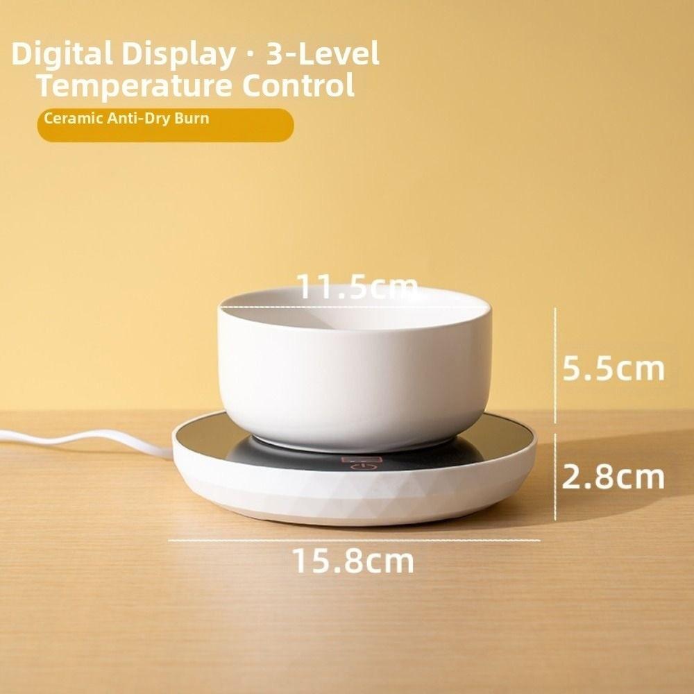 

Керамическая миска для подогрева воды для питомцев, мультяшный диспенсер для питья для питомцев, согревает желудок White 350ml