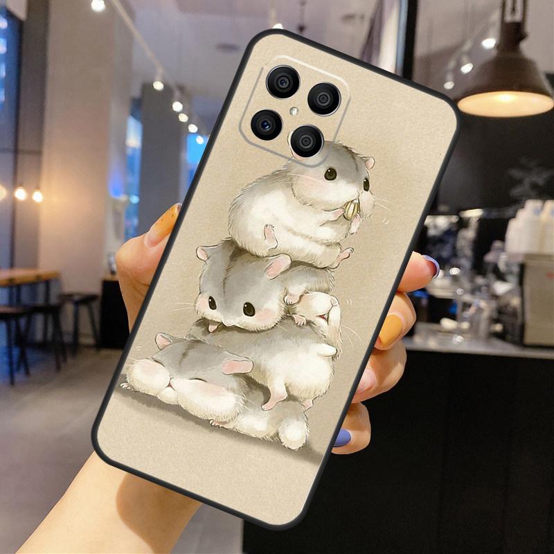Hamster Art Silicone Case For Huawei P40 P30 P20 Lite P50 Nova 9 5T Honor 50 Pro X9 X7 X8 Back Cover