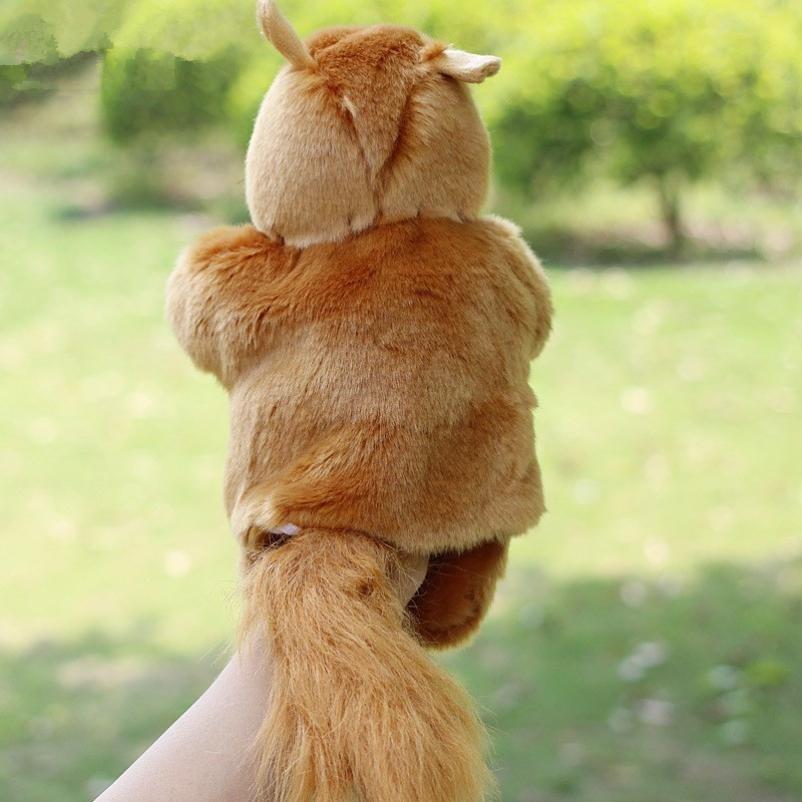 Animals Squirrel Plush Hand Puppet, Baby Kids Gift 27cm