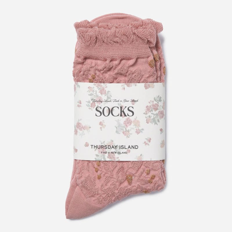 Thursday Island Flower Skashi Socks_T256MSC132W