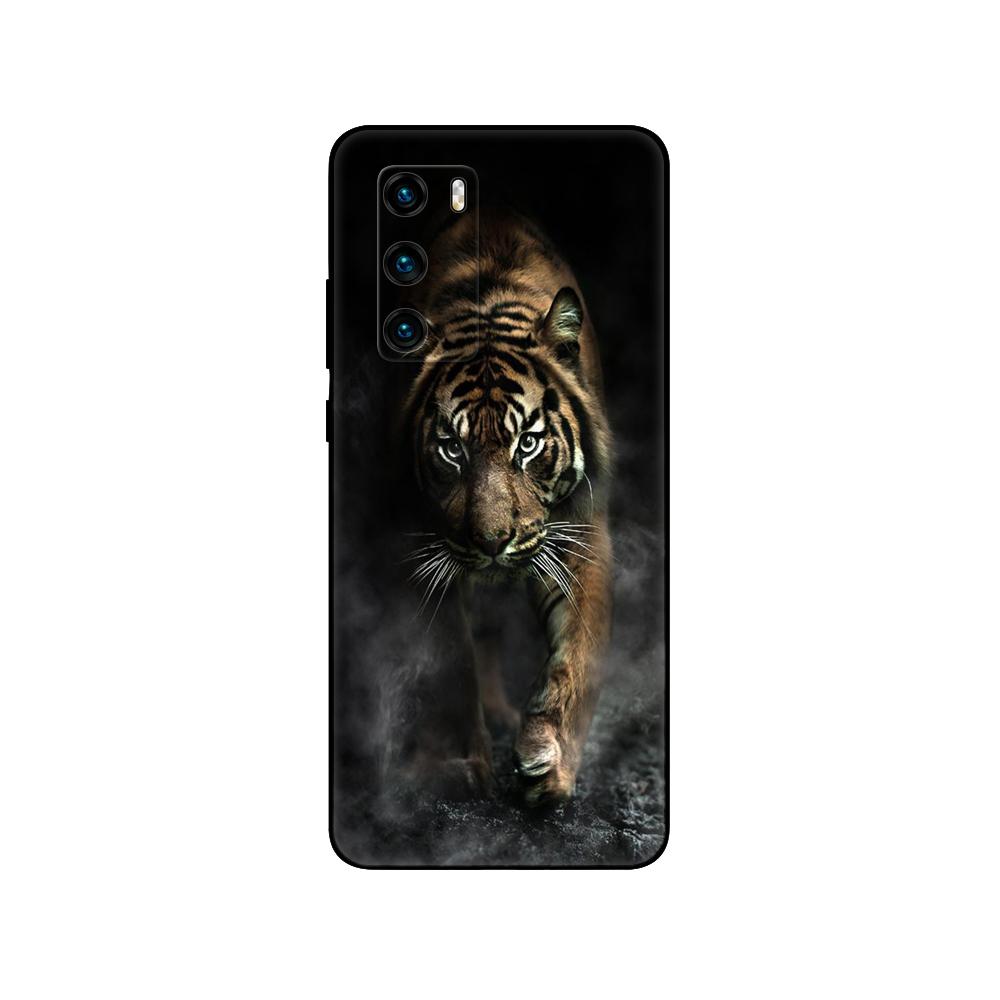For Huawei P40 Case 6.1inch Soft Silicon Phone Back On Huawei P 40 Pro Cover Bumper Fundas Black Tpu Case Pink Anime Space Car