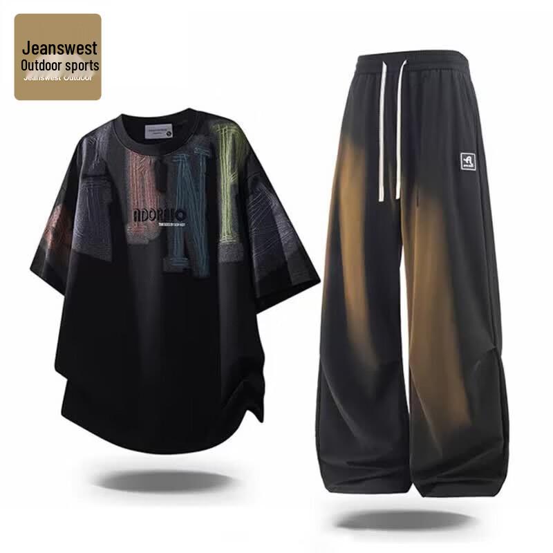 

Men s Summer Versatile Outdoor Sports Two-Piece Set 4XL