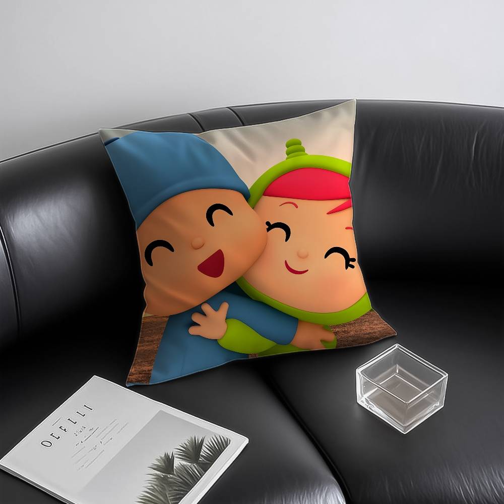 Милая наволочка B-Boy-Girl-P-Pocoyo Защита от пылевых клещей Невидимая молния Диван-кровать 12x12Inch