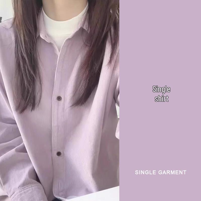 Autumn 2025 Women s High-End Purple Shirt & Layered Vest Set L