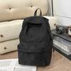 Schoolbag Korean Version Large Capacity Solid Color Backpack Girls Versatile Mori Simple High School College Student Schoolbag Casual Backpack Men