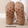 Fashion 1 Pair Cute Cartoon Christmas Home Floor Shoes Woman Winter Indoor Socks Shoes Soft Plush Anti-slip Sole Girls Warm Cotton Shoes