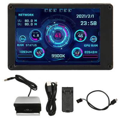 3.5 Inch IPS USB Mini Screen CPU GPU RAM Temperature Data Monitor PC Sensor Panel Display with 4