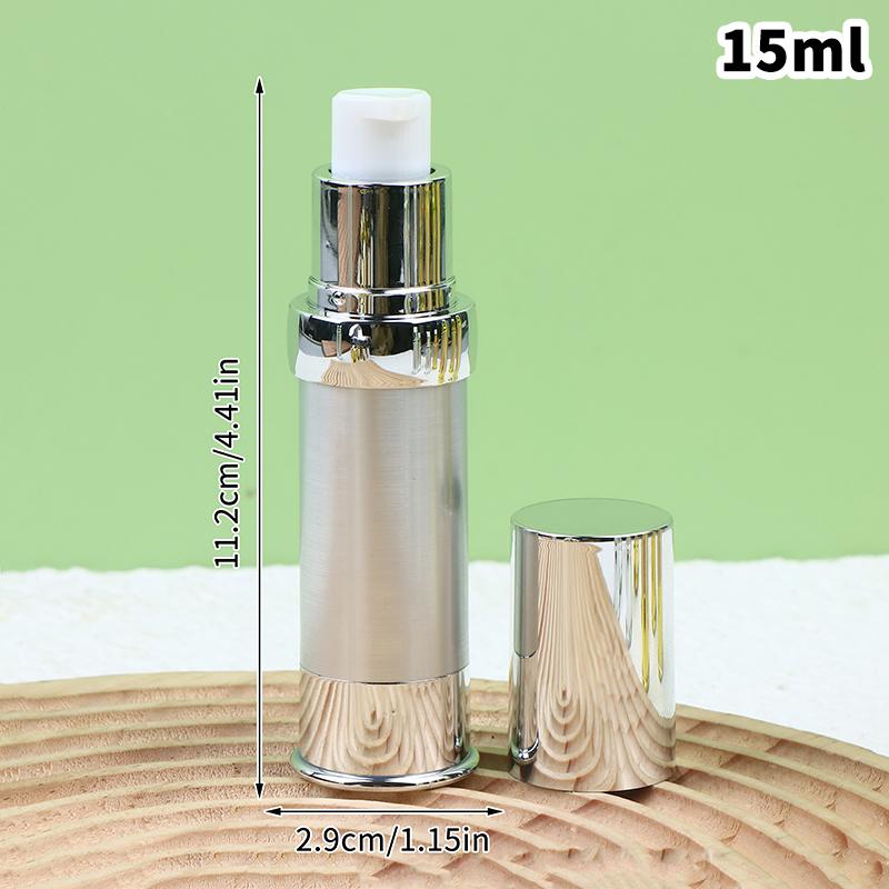 10Ml15Ml20Ml Gold/Silver Empty Refillable Airless Vacuum Pump Cream Lotion And Spray Portable Bottle Sample Packing Dispenser