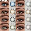 AMARA 1pár přírodní barevné kontaktní čočky Oční čočky Modré oční čočky Hnědé čočky Šedé Žáci Roční Kosmetické Zelené Kontakty