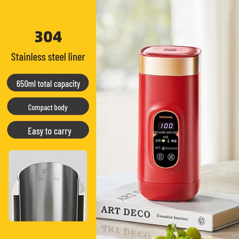 

Mo Dong Portable Electric Kettle for Travel - Business Trip Hotel Boiler with Constant Temperature, Insulated Bottle, Mother & Baby Safe (Grade 316) 304 Food Grade Inner Liner