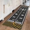 1 Piece of Long Strip Carpet Airplane Runway Pattern Floor Mat Non Slip Home Decorat for Corridors Bedrooms Kitchens or Gift Rug