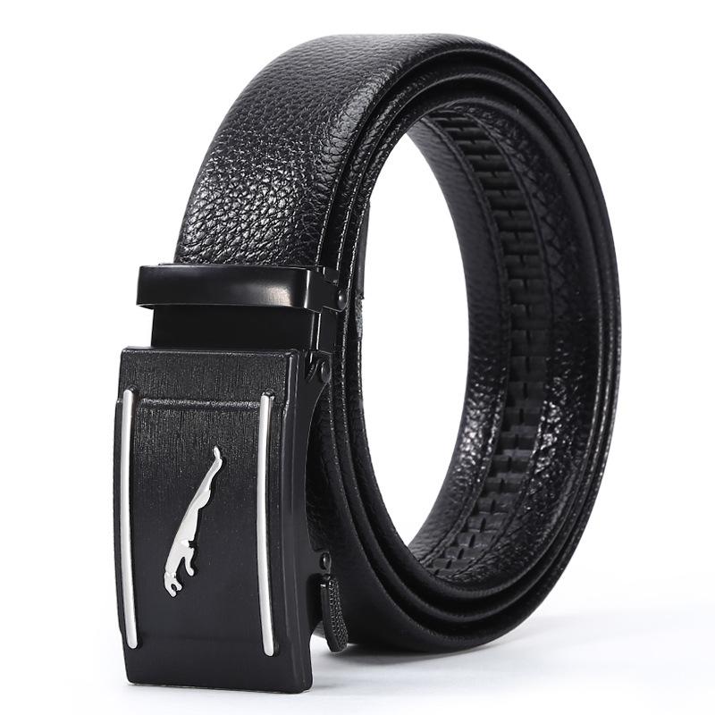 Leopard Automatic Button Head Men'S Dress Belt Men'S Green Business Casual Pants Belt